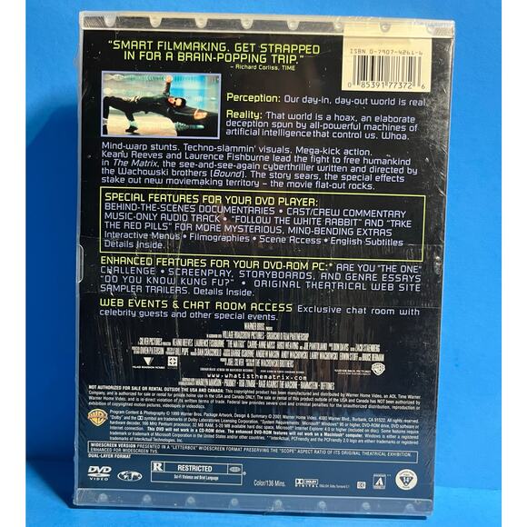 The Matrix (DVD, 1999) Sealed | Keanu Reeves | Sci-Fi Action Classic Widescreen - Picture 2 of 4